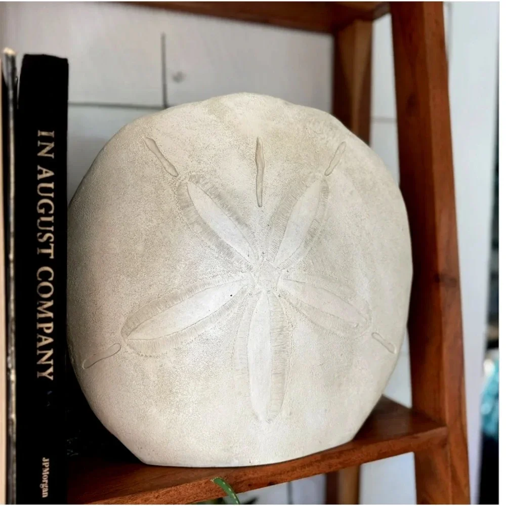 Large Decorative realistic Sand Dollar sculptural vase c2c design coastal decor